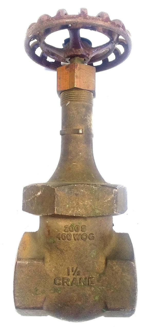 CRANE #424 1-1/2" NPT Threaded Bronze Gate Valve