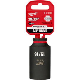 49-66-6128 Milwaukee SHOCKWAVE Impact Duty 3/8"Drive 15/16" Deep 6 Point Socket