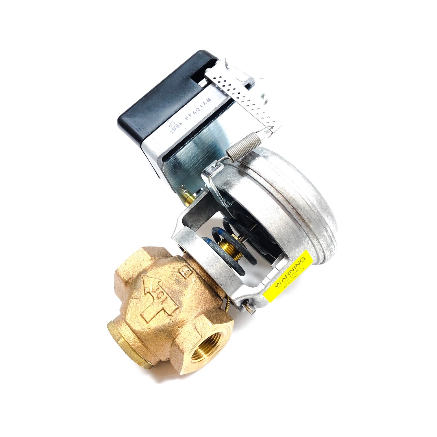 VG7441LT+3008EP Johnson Controls Acutatted Valve Assembly, 3/4in 2W NC NPT Brass