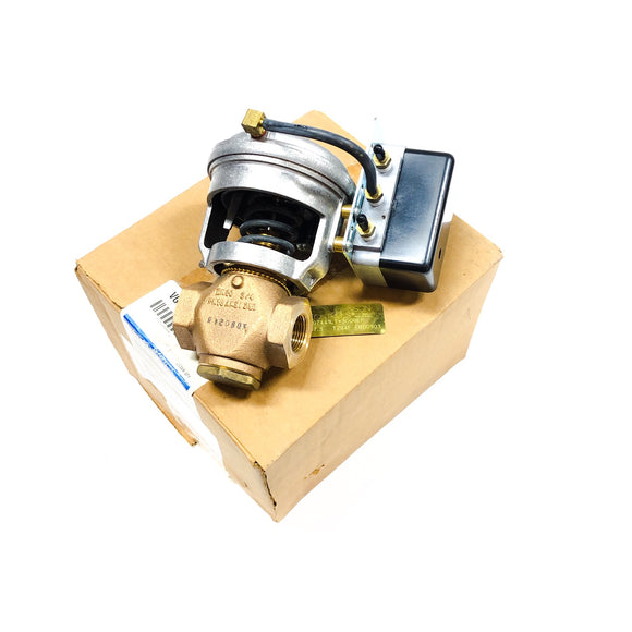 VG7441LT+3008EP Johnson Controls Acutatted Valve Assembly, 3/4in 2W NC NPT Brass