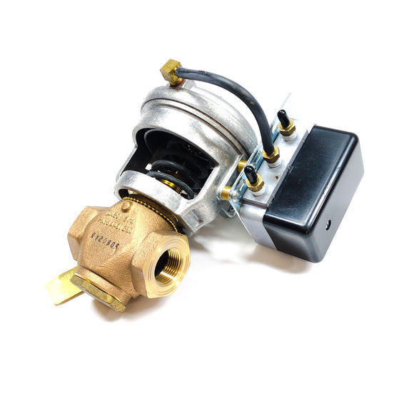 VG7441LT+3008EP Johnson Controls Acutatted Valve Assembly, 3/4in 2W NC NPT Brass