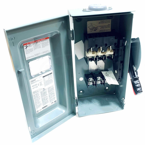 VH362RB Square D Heavy Duty Dafety Switch, 60A 600V~50/60Hz, Type 3R