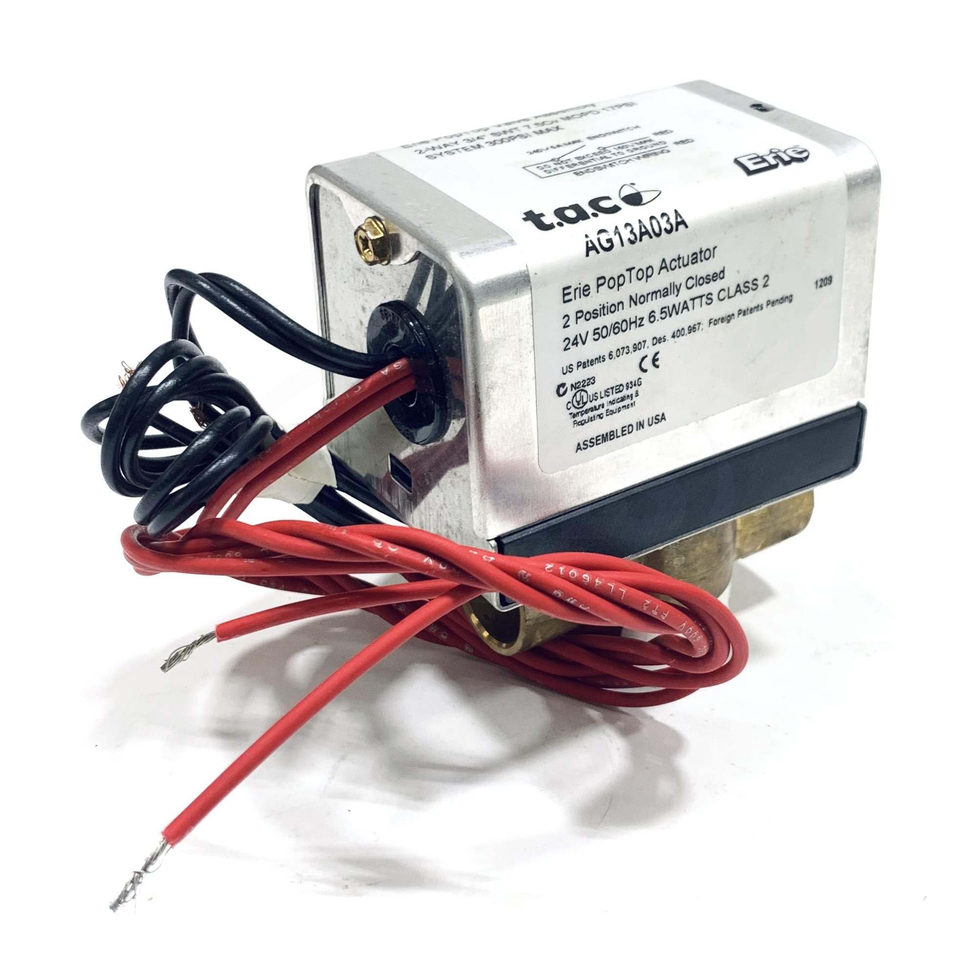 VT2317G13A03A Erie Poptop Valve Assembly 2-Way, 3/4, 17 Psi, 24V, 50/60Hz