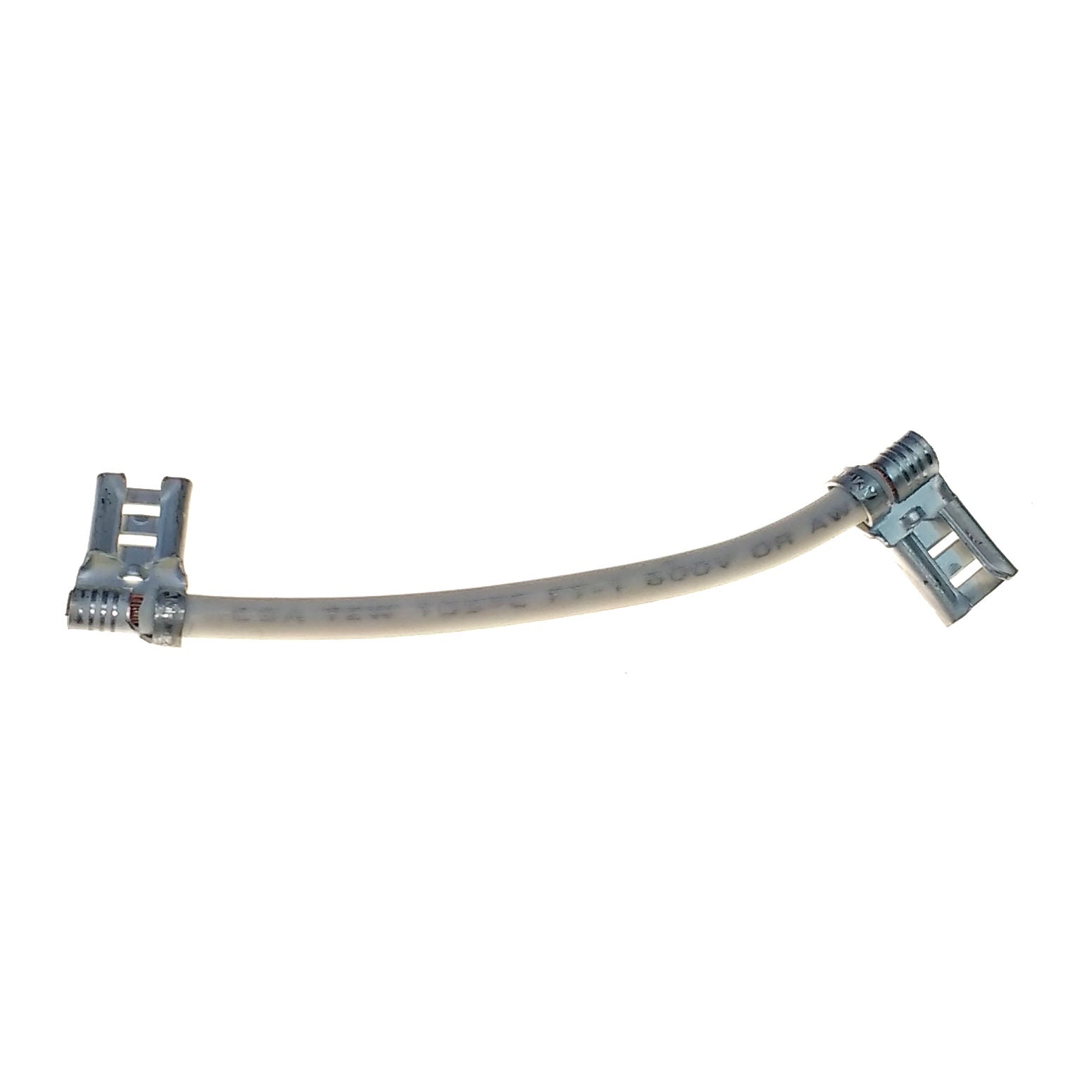 WMS001 2.75" White Jumper Wire (1/4" F Spade Ends)