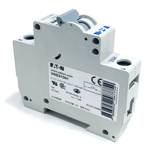 WMZS1D01 Eaton Mini Circuit Breaker 1Amp, 277 Vac, 48 Vdc