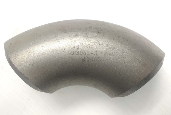 Flo Mac 304 Stainless Steel 90° Elbow 1-1/2" Schedule 160