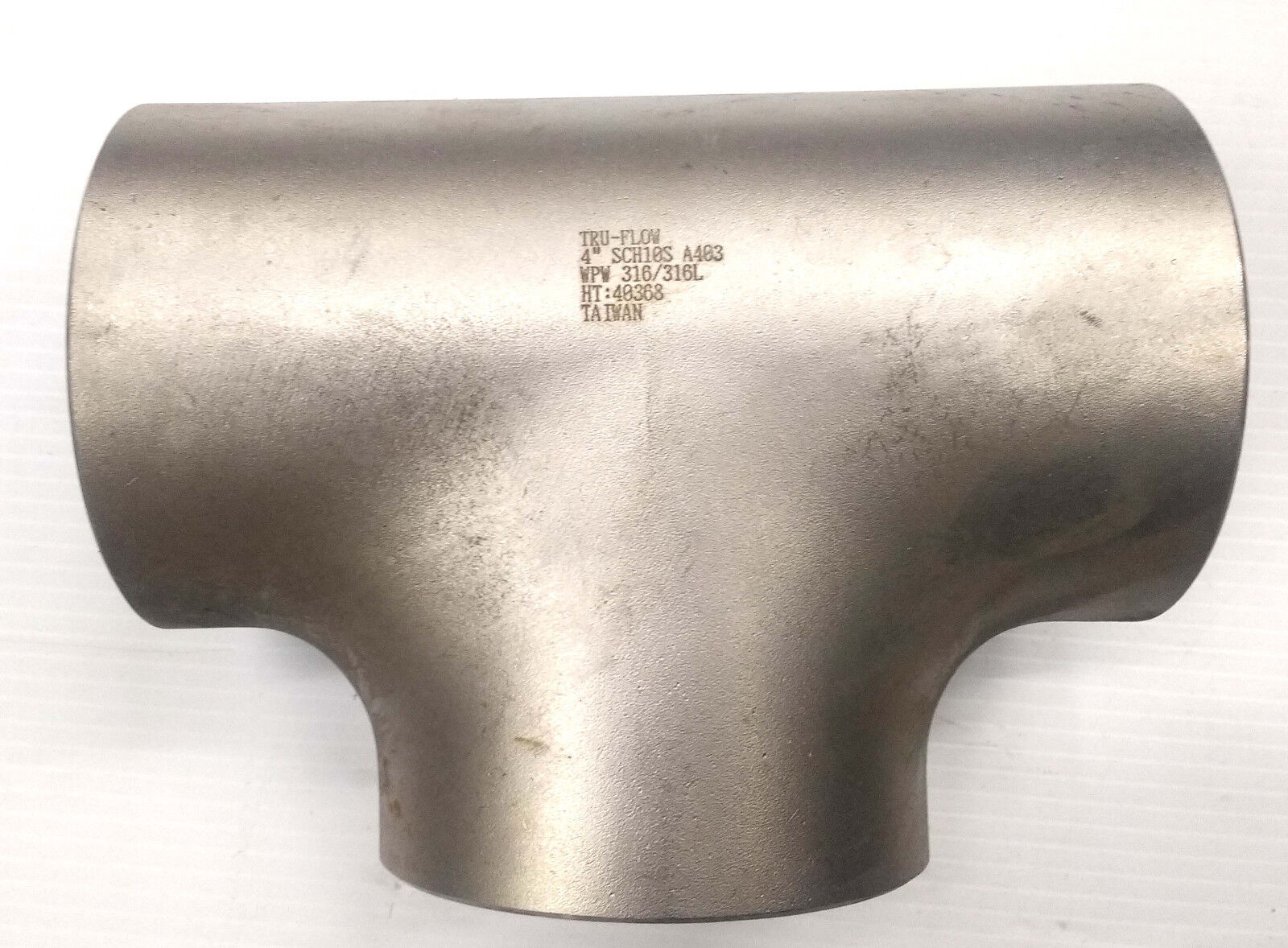 Tru-Flow 316 Stainless Steel Tee 4" Schedule 10S