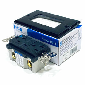 WRSGF20BK Eaton GFCI Self-Test Receptacle, (Black)