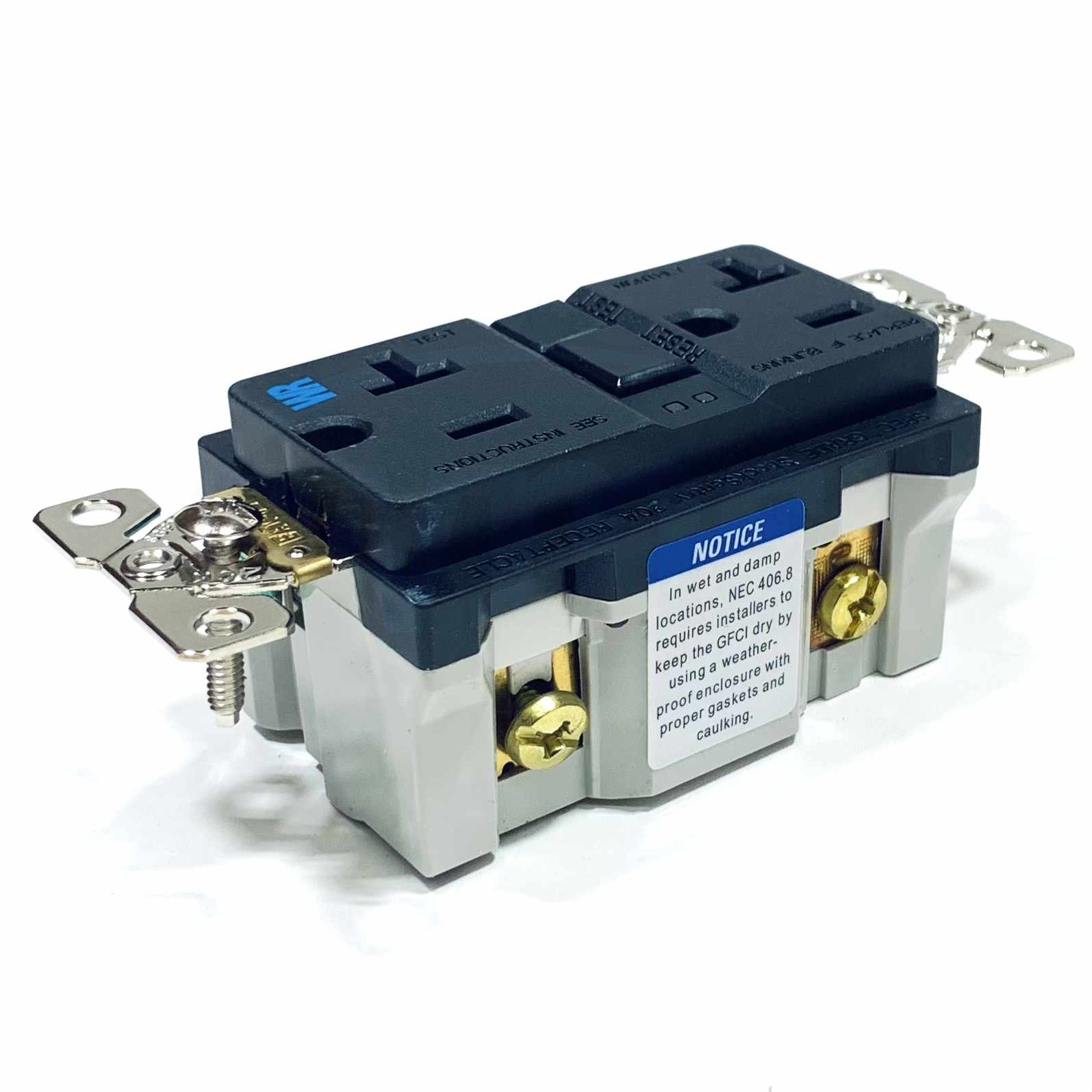 WRSGF20BK Eaton GFCI Self-Test Receptacle, (Black) - 0