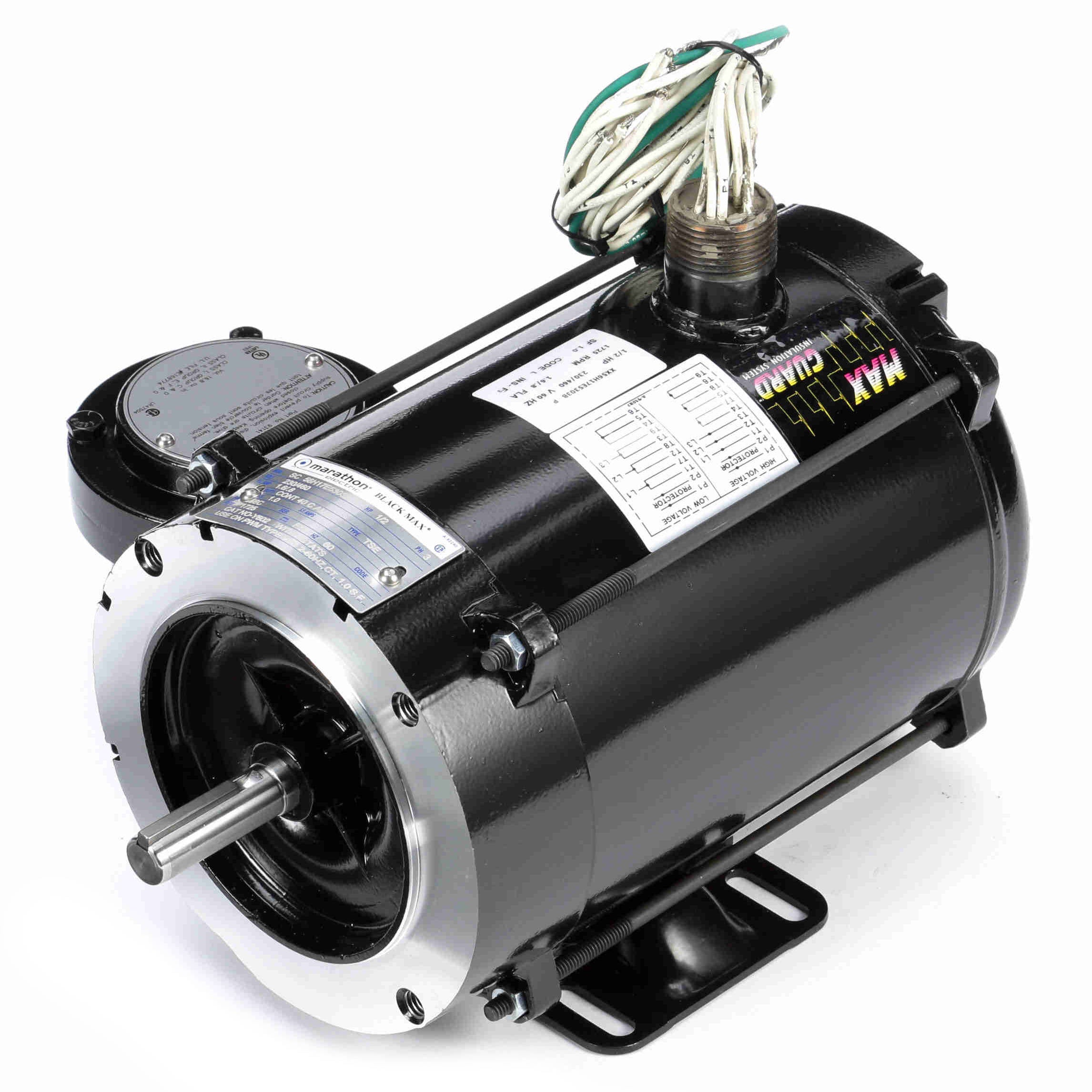 Y602 Marathon 1/2HP Black Max Hazardous Duty Electric Motor, 1800RPM