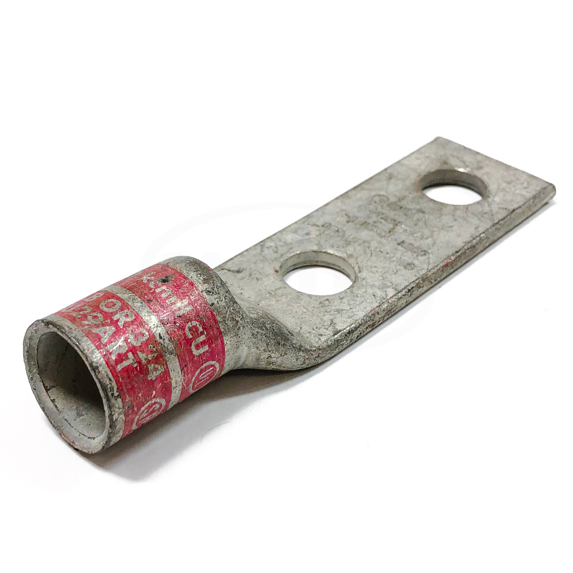 YA31-2LN Burndy Copper Compression Lug, Red, Standard Barrel - 0