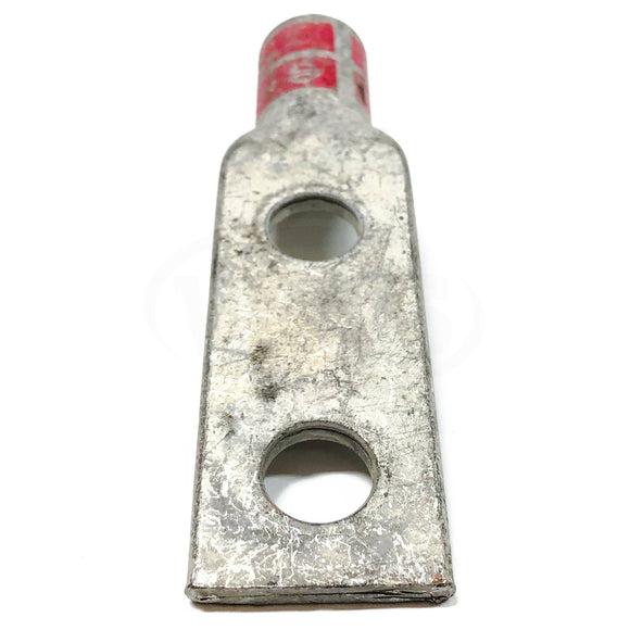 YA31-2LN Burndy Copper Compression Lug, Red, Standard Barrel
