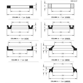 YZ250078 John Deere Outer Piston Seal - 0