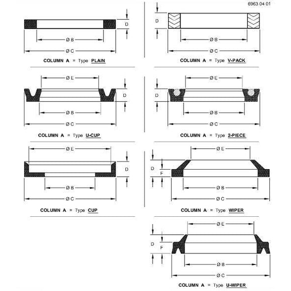 YZ250078 John Deere Outer Piston Seal