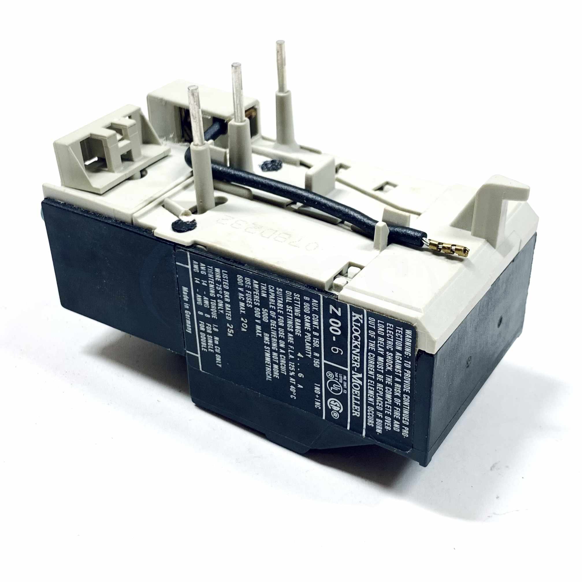 Z00-6 Klockner Moeller Motor Overload Relay - 0