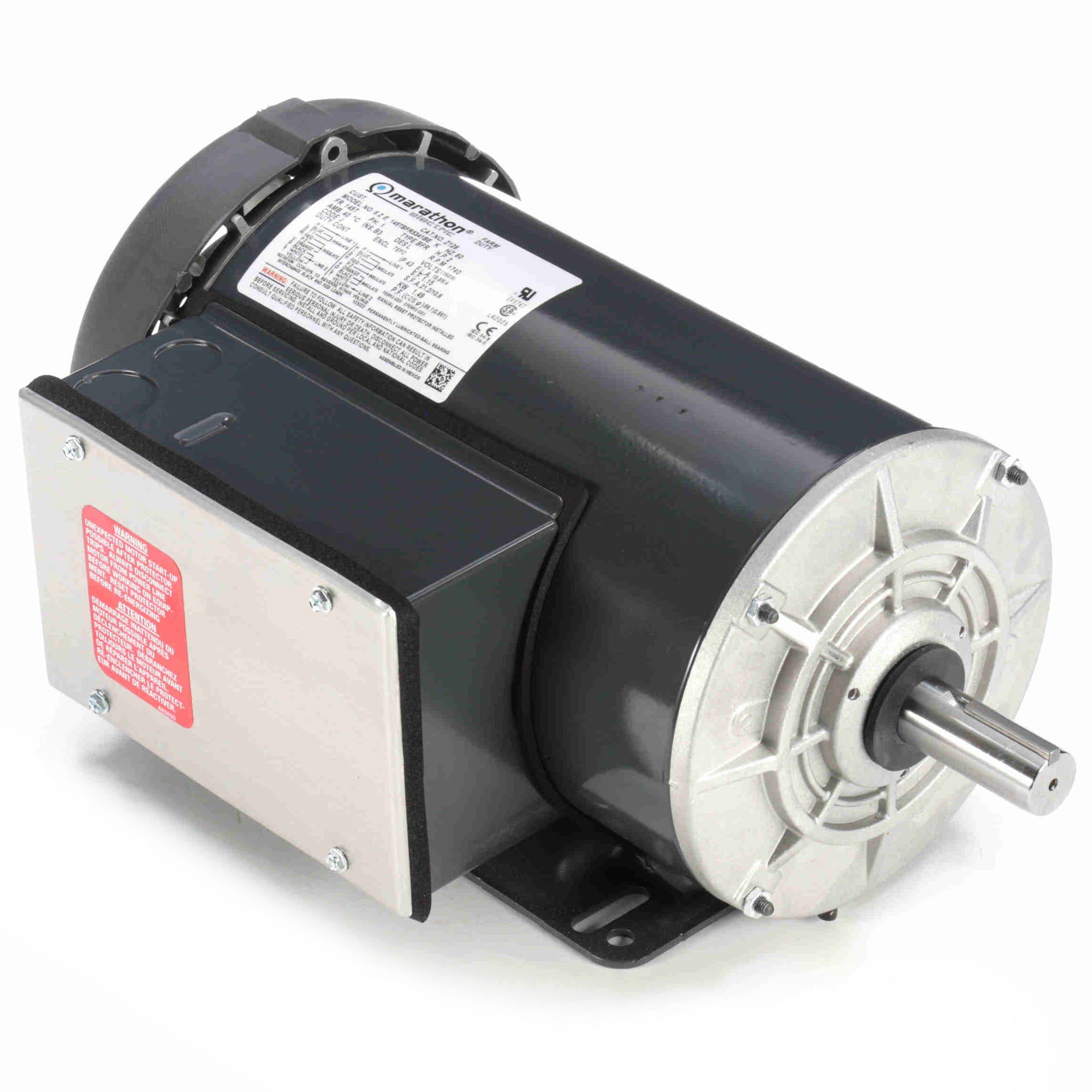 Z128 Marathon 2HP General Purpose Farm Duty Electric Motor, 1800RPM