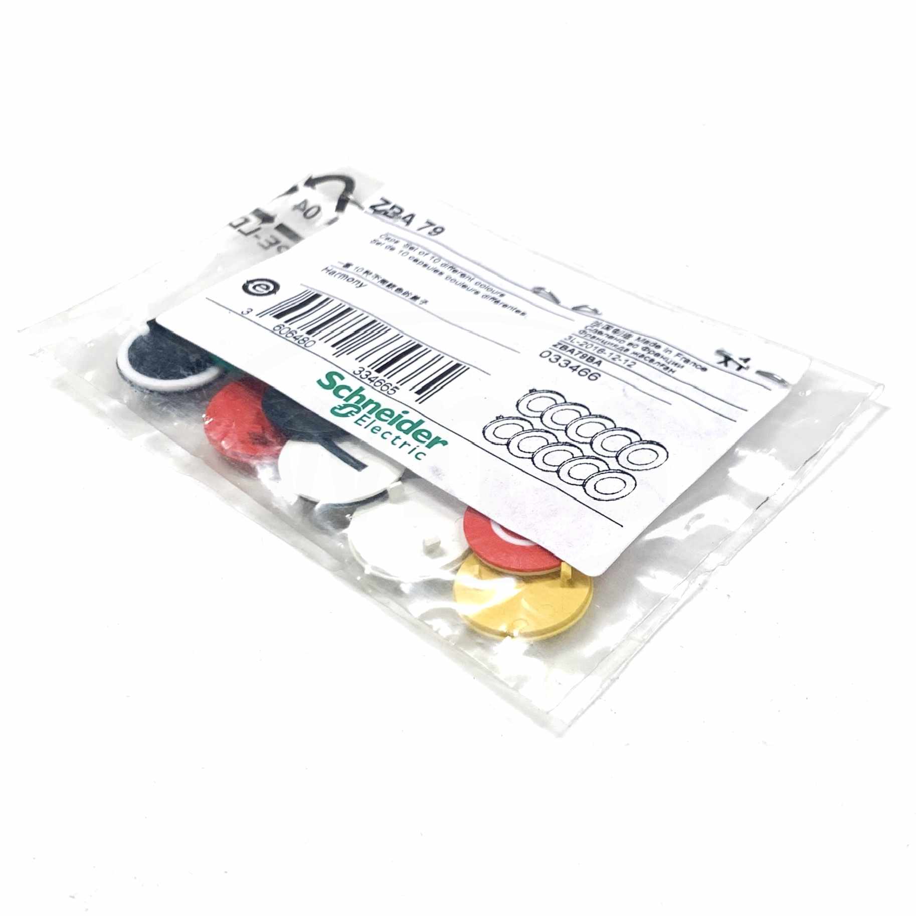 ZBA79 Schneider Electric Caps Set Of Ten Different Colours