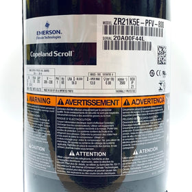 ZR21K5E-PFV-800 Copeland 1 PH, R22 Compressor, 20200 BTU (230V)